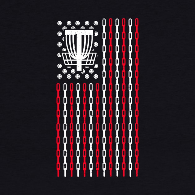 Disc Golfing Shirt | Patriotic US American Flag Gift by Gawkclothing